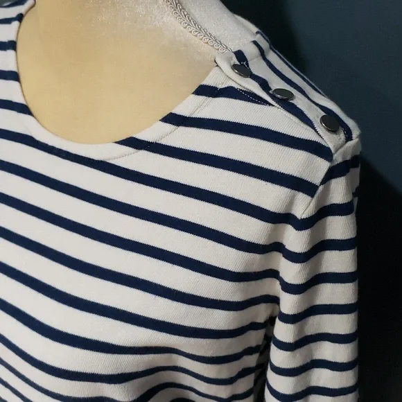 Madewell Striped Knit 3/4 Sleeve Dress Size S - Picture 4 of 11